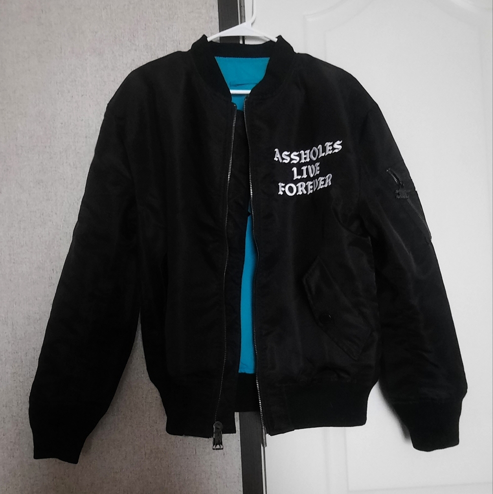 Assholes live forever,Reversible Jacket,Rain Coat,Wind Breaker,Bomber Jacket